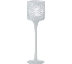 Shop * Photophore Sur Pied Déco "Santorini" 25Cm Blanc