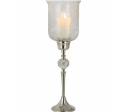 Cheap * Photophore Sur Pied "Sphere Diamant" 55Cm Argent