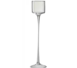 Cheap * Photophore Sur Pied "Verre" 42Cm Transparent
