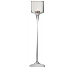 Cheap * Photophore Sur Pied "Verre" 42Cm Transparent