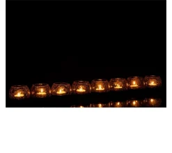 Store * Photophore Verre Craquele 
