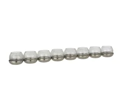 Outlet * Photophore Verre Craquele "8 Boules" 71Cm Argent