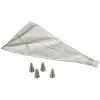 Discount * Poche A Douille Et 4 Embouts "Reutilisable" 31Cm Argent
