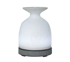 Best Sale PURLINE Diffuseur D'Aromes Par Ultrasons 12W Avec Led En Verre Blanc