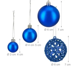 RELAXDAYS Guirlande Et Boule De Sapin^ Boules De Noël En Lot De 50