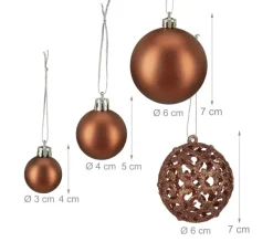 RELAXDAYS Guirlande Et Boule De Sapin^ Lot De 100 Boules De Noël