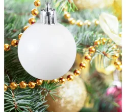 RELAXDAYS Guirlande Et Boule De Sapin^ Lot De 100 Boules De Noël
