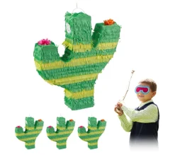 RELAXDAYS Anniversaire Et Autres Fêtes^ Pi Ata Cactus En Lot De 4