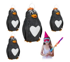 RELAXDAYS Anniversaire Et Autres Fêtes^ Pi Ata Pingouin En Lot De 4
