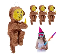 RELAXDAYS Anniversaire Et Autres Fêtes^ Pi Ata Singe En Lot De 4