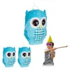 RELAXDAYS Anniversaire Et Autres Fêtes^ Pinata Hibou Bleue En Lot De 3