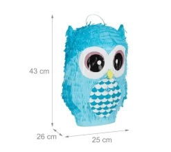 RELAXDAYS Anniversaire Et Autres Fêtes^ Pinata Hibou Bleue En Lot De 4