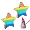 RELAXDAYS Anniversaire Et Autres Fêtes^ Pinata Toile Multicolore-Dore Lot De 2