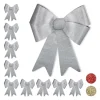 RELAXDAYS Anniversaire Et Autres Fêtes^ 10X Grands N Uds Cadeau Xl En Argente