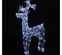 Hot * Renne De Décoration De Noël 90 Led 60X16X100 Cm Acrylique