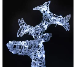 Hot * Renne De Décoration De Noël 90 Led 60X16X100 Cm Acrylique