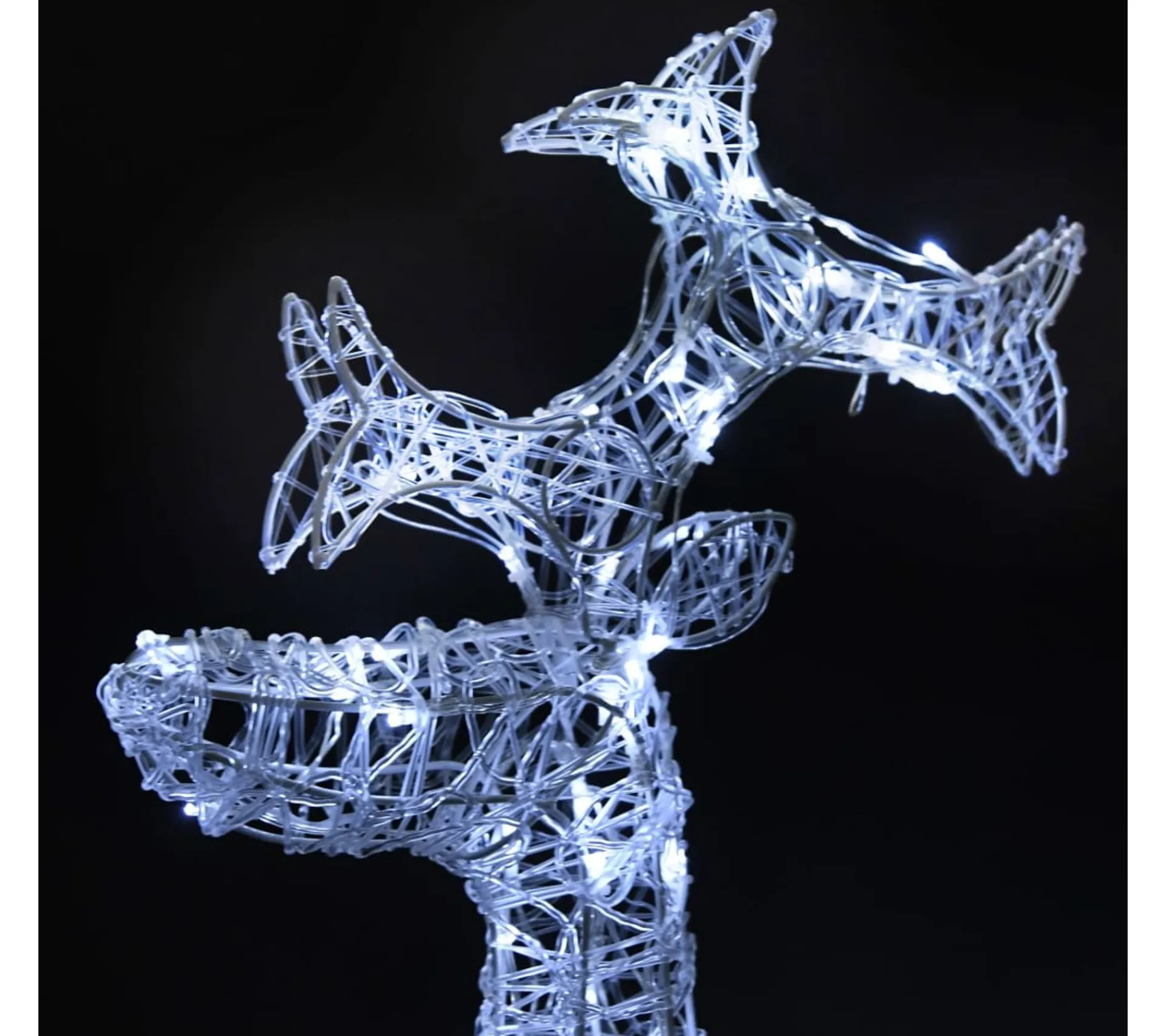 Hot * Renne De Décoration De Noël 90 Led 60X16X100 Cm Acrylique