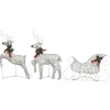 New * Renne Et Traineau De Décoration De Noël 60 Led Exterieur Dore