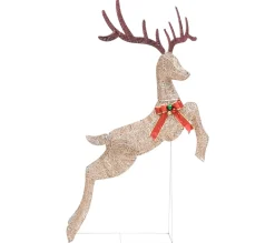 Store * Renne Volant De Décoration De Noël 120 Led Dore Blanc Chaud