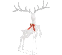 New * Renne Volant De Décoration De Noël 120 Led Argente Blanc Froid