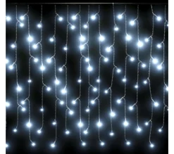 Outlet * Rideau Lumineux A Glacons Led 10 M 400 Led Blanc Froid