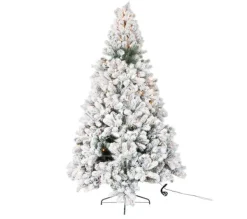 * Sapin Et Accessoire^Sapin De Noël A Led "Enneige" 185Cm Vert Et Blanc