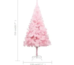 * Sapin Et Accessoire^Sapin De Noël Artificiel Avec Support Rose 213 Cm Pvc