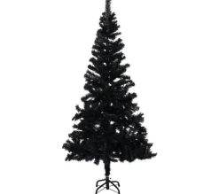 * Sapin Et Accessoire^Sapin De Noël Artificiel Avec Support Noir 213 Cm Pvc