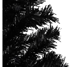 * Sapin Et Accessoire^Sapin De Noël Artificiel Avec Support Noir 213 Cm Pvc