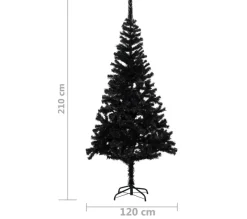 * Sapin Et Accessoire^Sapin De Noël Artificiel Avec Support Noir 213 Cm Pvc