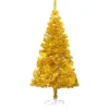 * Sapin Et Accessoire^Sapin De Noël Artificiel Avec Support Dore 215 Cm Pet