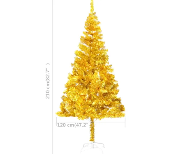 * Sapin Et Accessoire^Sapin De Noël Artificiel Avec Support Dore 215 Cm Pet