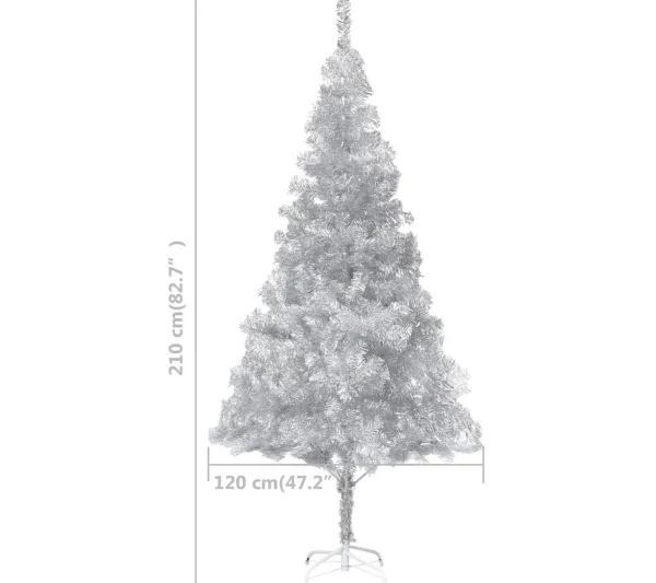 * Sapin Et Accessoire^Sapin De Noël Artificiel Avec Support Argente 215 Cm Pet