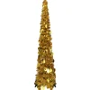 * Sapin Et Accessoire^Sapin De Noël Artificiel Escamotable Dore 129 Cm Pet
