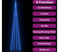 * Guirlande Et Boule De Sapin^Sapin De Noël C Ne 752 Led Bleues Décoration 160X500 Cm