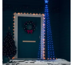 * Guirlande Et Boule De Sapin^Sapin De Noël C Ne 136 Led Bleu Décoration 70X240 Cm