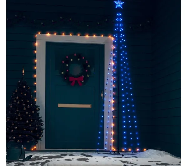 * Guirlande Et Boule De Sapin^Sapin De Noël C Ne 136 Led Bleu Décoration 70X240 Cm