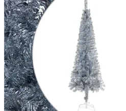 * Sapin Et Accessoire^Sapin De Noël Troit Argente 150 Cm