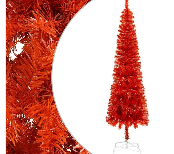 * Sapin Et Accessoire^Sapin De Noël Troit Rouge 210 Cm