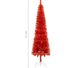 * Sapin Et Accessoire^Sapin De Noël Troit Rouge 180 Cm