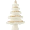 * Sapin Et Accessoire^Sapin De Noël Velours "Plumes" 51Cm Blanc Et Or