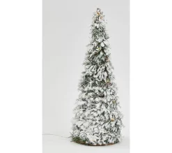 Discount * Sapin Led Givre H. 40 Cm Vert/Blanc