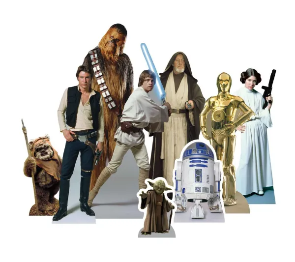 STAR CUTOUTS Anniversaire Et Autres Fêtes^ 9 Figurine En Carton Poser Star Wars Heros - Haut 28 Cm