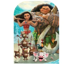 STAR CUTOUTS Anniversaire Et Autres Fêtes^ Figurine En Carton Passe Tete Vaiana (Moana) Et Maui Disney H 95 Cm