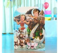 STAR CUTOUTS Anniversaire Et Autres Fêtes^ Figurine En Carton Passe Tete Vaiana (Moana) Et Maui Disney H 95 Cm