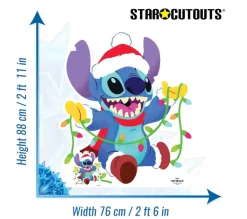 STAR CUTOUTS Anniversaire Et Autres Fêtes^ Figurine En Carton - Noël - Disney Stitch - Hauteur 88 Cm