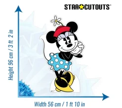 STAR CUTOUTS Anniversaire Et Autres Fêtes^ Figurine En Carton - Disney Minnie Vintage Et Sa Jupe Bleue Et Blanche - Hauteur 96 Cm