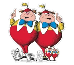 STAR CUTOUTS Anniversaire Et Autres Fêtes^ Figurine En Carton Alice Au Pays Des Merveilles Vintage - Tweedle Dee Et Tweedle Dum
