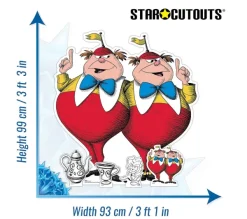 STAR CUTOUTS Anniversaire Et Autres Fêtes^ Figurine En Carton Alice Au Pays Des Merveilles Vintage - Tweedle Dee Et Tweedle Dum