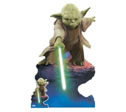 STAR CUTOUTS Anniversaire Et Autres Fêtes^ Figurine En Carton Star Wars - Yoda Et Son Sabre Laser - Hauteur 125 Cm